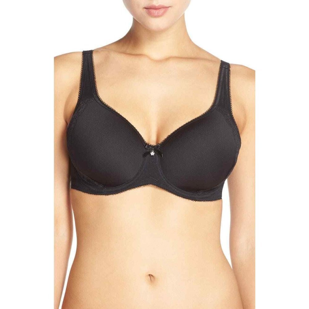 WACOAL Retro Chic Full Underwire Spacer Bra Black #853186 42DD NEW